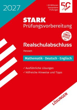 STARK Lösungen zu Mathematik, Deutsch, Englisch - Realschulabschluss 2027 Hessen - Prüfungsvorbereit