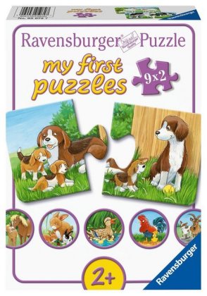 Kinderpuzzle 9x2 Teile - Tierfamilien auf dem Bauernhof