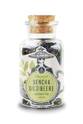 Ankerkraut Sencha Gojibeere Grüntee, Korkenglas