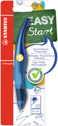 Ergonomischer Tintenroller für Linkshänder - STABILO EASYoriginal Holograph Edition in blau - Einze