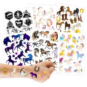 100 Kinder-Tattoos 'Pferde'