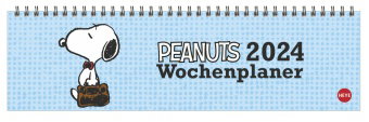 Peanuts Wochenquerplaner 2024. Kultiger Tischkalender für den Arbeitsplatz. Spiral-Kalender mit Snoo