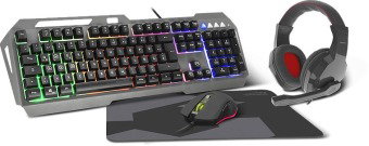 SPEEDLINK LUNERA 4in1 Illuminated Gaming Set, black - DE layout