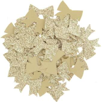 Streudekoration Schleifen, Gold Glitzer, FSC MIX