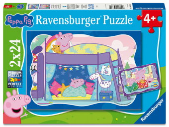 Kinderpuzzle 2x24 Teile - Peppa Wutz - Gute Nacht, Peppa!