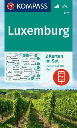KOMPASS Wanderkarten-Set 2202 Luxemburg (2 Karten) 1:50.000