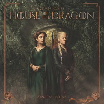 House of the Dragon Broschurkalender 2024. Charaktere aus der Prequel-Serie von Game of Thrones in e