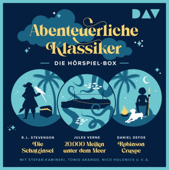 Abenteuerliche Klassiker - Die Hörspiel-Box. Die Schatzinsel, 20.000 Meilen unter dem Meer, Robinson
