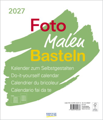 Foto-Malen-Basteln Bastelkalender weiß groß 2027