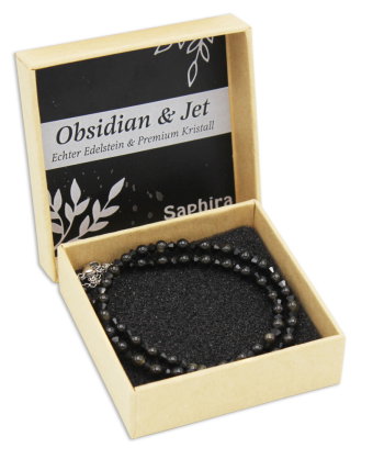 Obsidian Saphira Edelsteinkette