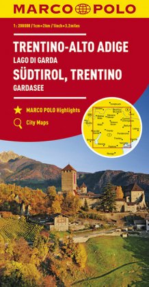MARCO POLO Regionalkarte Italien 03 Südtirol, Trentino, Gardasee 1:200.000. Trentin, Haut-Adige, Lac