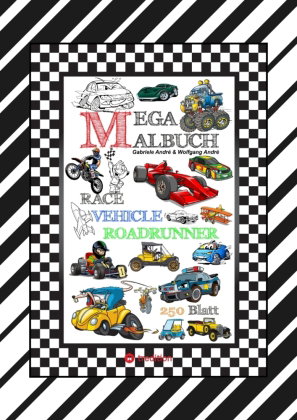 XXL MEGA MALBUCH - RACE ON - TOLLE VEHICLE MOTIVE - CARS - FLUGZEUGE - BOOTE - JETSKI - QUAD - MOTOR