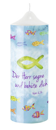 Kerze »Herzliche Segenswünsche zur Erstkommunion«