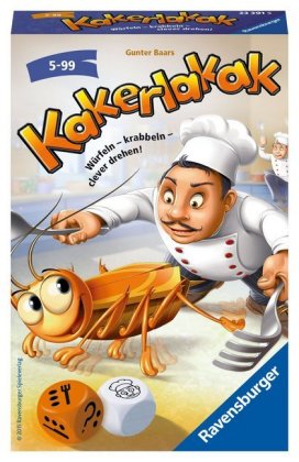 Ravensburger 23391 - Kakerlakak, Mitbringspiel für 2-4 Spieler, Kinderspiel ab 5 Jahren, kompaktes F