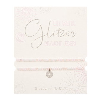 Armbänder - Glasstein - Edelstahl - Mandala der Liebe