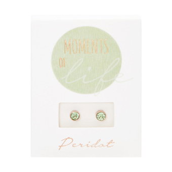 Ohrstecker - "Moments of life" - rosévergoldet - Peridot