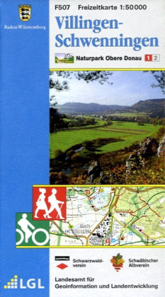 Topographische Freizeitkarte Baden-Württemberg Villingen-Schwenningen