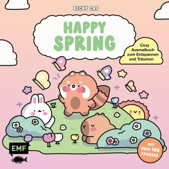 Happy Spring - Cozy Ausmalbuch zum Entspannen und Träumen