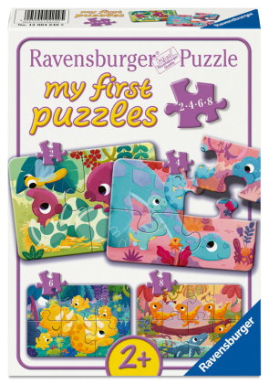 Kinderpuzzle 2, 4, 6, 8 Teile - Dino-Freunde
