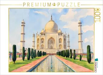 CALVENDO Puzzle Taj Mahal - Indien | 1000 Teile Lege-Größe 64x48cm Foto-Puzzle für glückliche Stunde