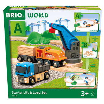 BRIO World - Starterset Güterzug mit Kran A