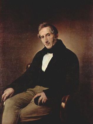 Francesco Hayez - Porträt des Alessandro Manzoni - 1.000 Teile (Puzzle)