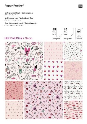 Motivpapier Block / Valentinstag