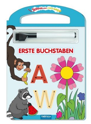 Schreib und wisch weg - Erste Buchstaben, m. Stift