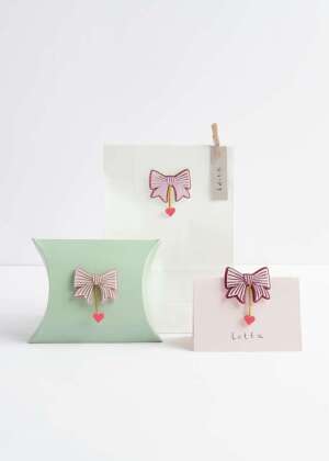 3D Sticker Schleifen / Herzen, Peach FSC MIX