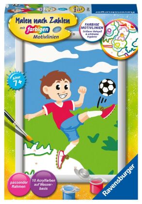 CreArt, Malen nach Zahlen Kinder - Spaß am Fußball