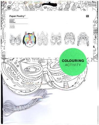 Masken, Colouring Activity, 6 Stück