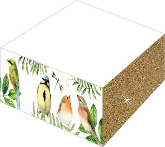 Notizblöcke mit Farb- und Glitterschnitt - Gartenliebe