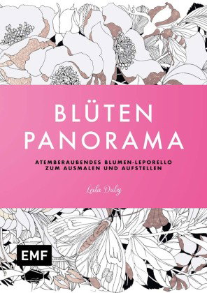 Blüten-Panorama | Atemberaubendes Blumen-Leporello zum Ausmalen und Aufstellen