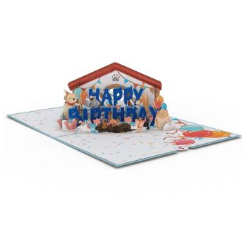 Lovepop Happy Birthday Dogs Pop-Up Card