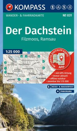 KOMPASS Wanderkarte 031 Der Dachstein, Ramsau, Filzmoos 1:25.000