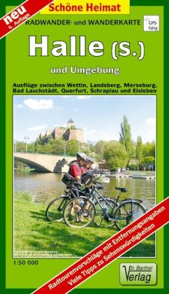 Radwander- und Wanderkarte Halle (Saale) und Umgebung