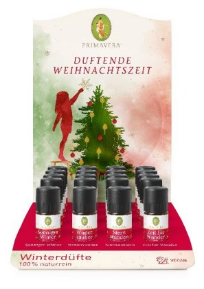 Primavera Display Duftmischungen Winterdüfte 2020, 4 x 4 x 5 ml + TESTER