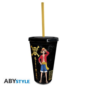ONE PIECE - Tumbler with straw - 470ml - Luffy & Zoro
