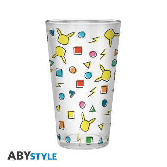 POKEMON - Large Glass - - Pikachu pattern -