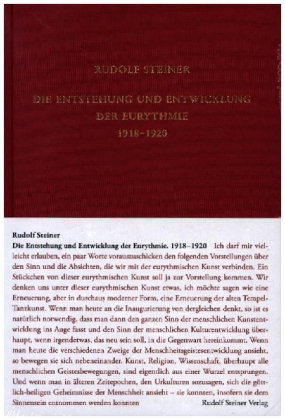 Die Entstehung und Entwicklung der Eurythmie 1918-1920