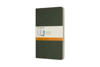 Moleskine Cahier Large/A5, 3er Set, Liniert, Kartoneinband, Myrtengrün