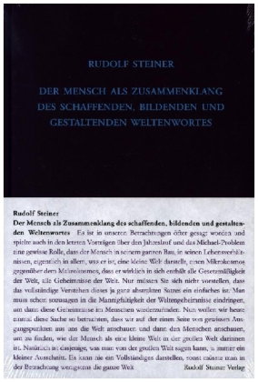 Der Mensch als Zusammenklang des schaffenden, bildenden und gestaltenden Weltenwortes