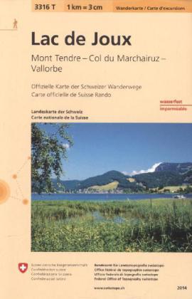 3316T Lac de Joux Carte d'excursions