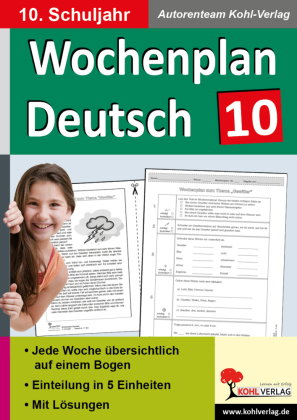 Wochenplan Deutsch, 10. Schuljahr