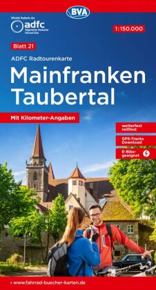 BVA ADFC Radtourenkarte Mainfranken Taubertal 1:150.000