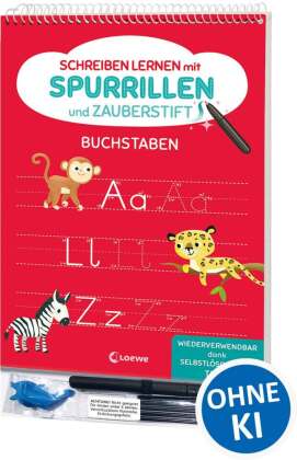 Schreiben lernen mit Spurrillen und Zauberstift - Buchstaben