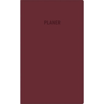 Zettler Taschenplaner 1M/2S bordeaux 2026 - Monatsplaner 10 × 16 cm, 32 Seiten, 1 Monat auf 2 Seiten