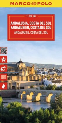 MARCO POLO Reisekarte Andalusien, Costa del Sol 1:200.000