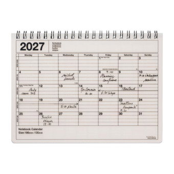 Mark's 2027 Notebook Calendar S, Ivory