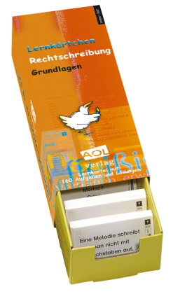 Lernkärtchen Rechtschreibung, Grundlagen, m. Lernbox